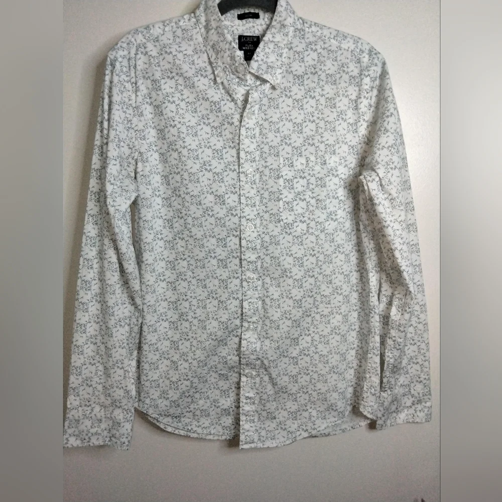 J. Crew (Size M) Men's Multicolored Floral Print Slim Button Down Front Shirt